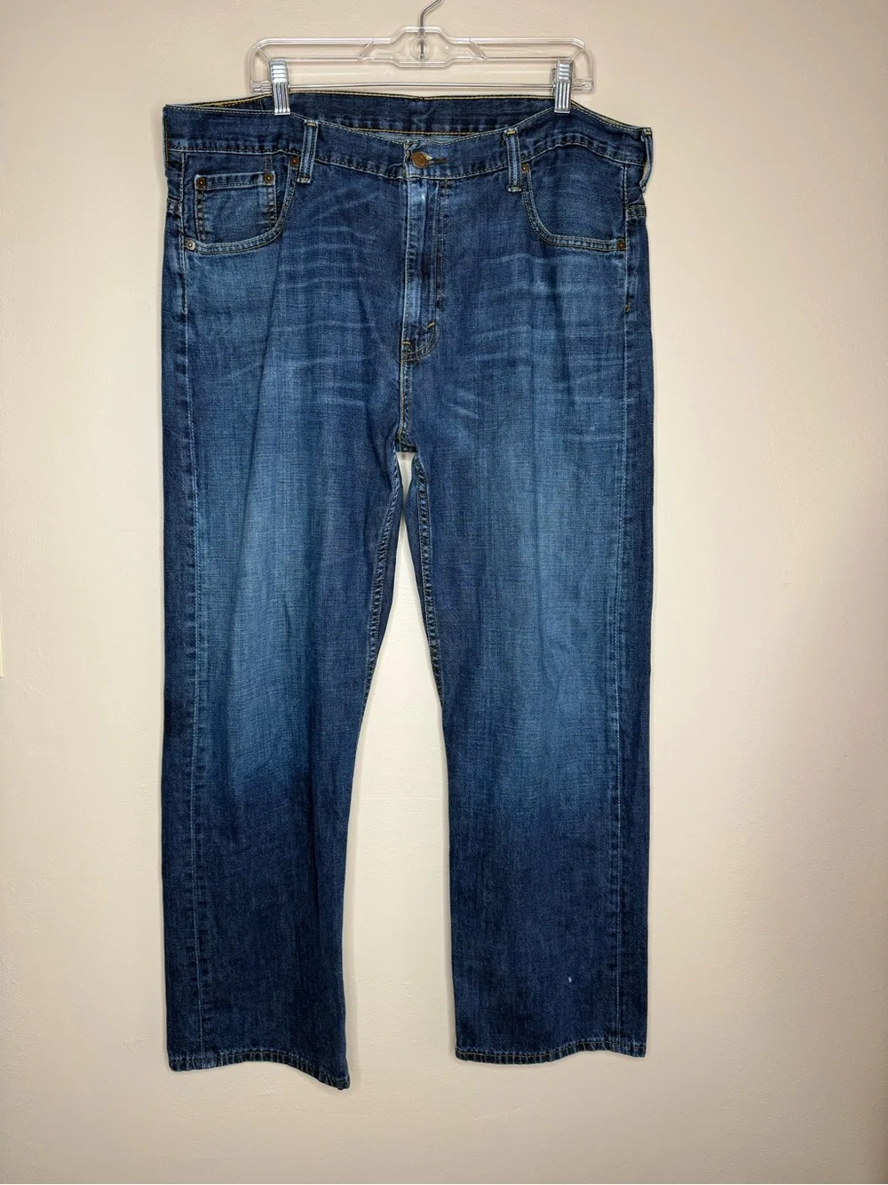 Levi's 569 Loose Straight Fit Jeans 38x32 Dark Wash Blue Denim